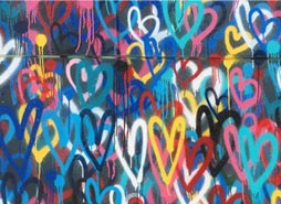 Heart painting Loving the mess